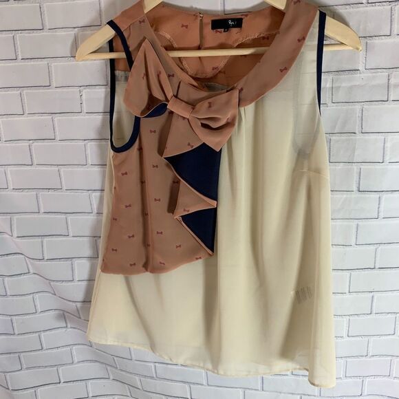 Ryu Tops - Ryu Tan/Cream/Black Top Sz S